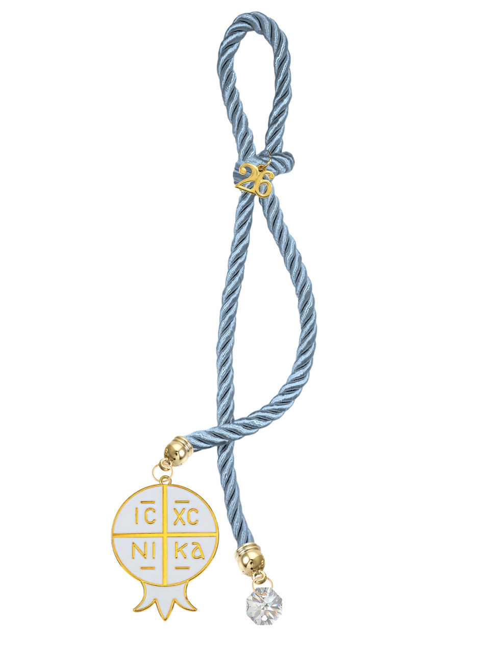 Γούρι Με Κορδόνι Χρονολογία, Μεταλλικό Εξάρτημα Και Κρύσταλλo - 041.3809