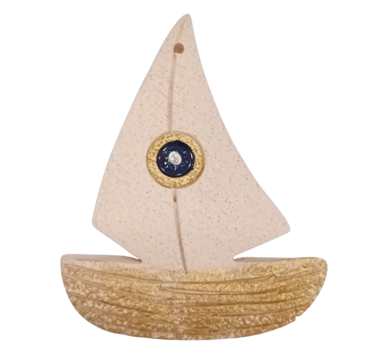 Κεραμικό Καραβάκι Με Μάτι 10cm x 8cm (5 τεμ) - KER.605
