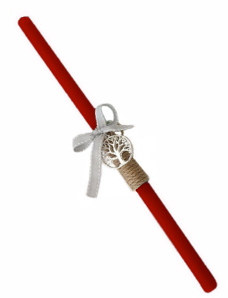 10.2897 - Λαμπαδάκι Στρογγυλό Με Δέντρο Ζωής 33cm