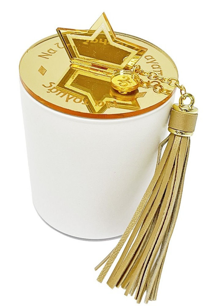 Αρωματικό Baby Powder Χριστουγεννιάτικο Κερί Με Ευχές 12cm - NOV.93600W