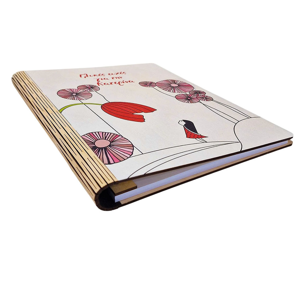 Μικρογραφία: Βιβλίο Ευχών Ξύλινο πλάγια όψη