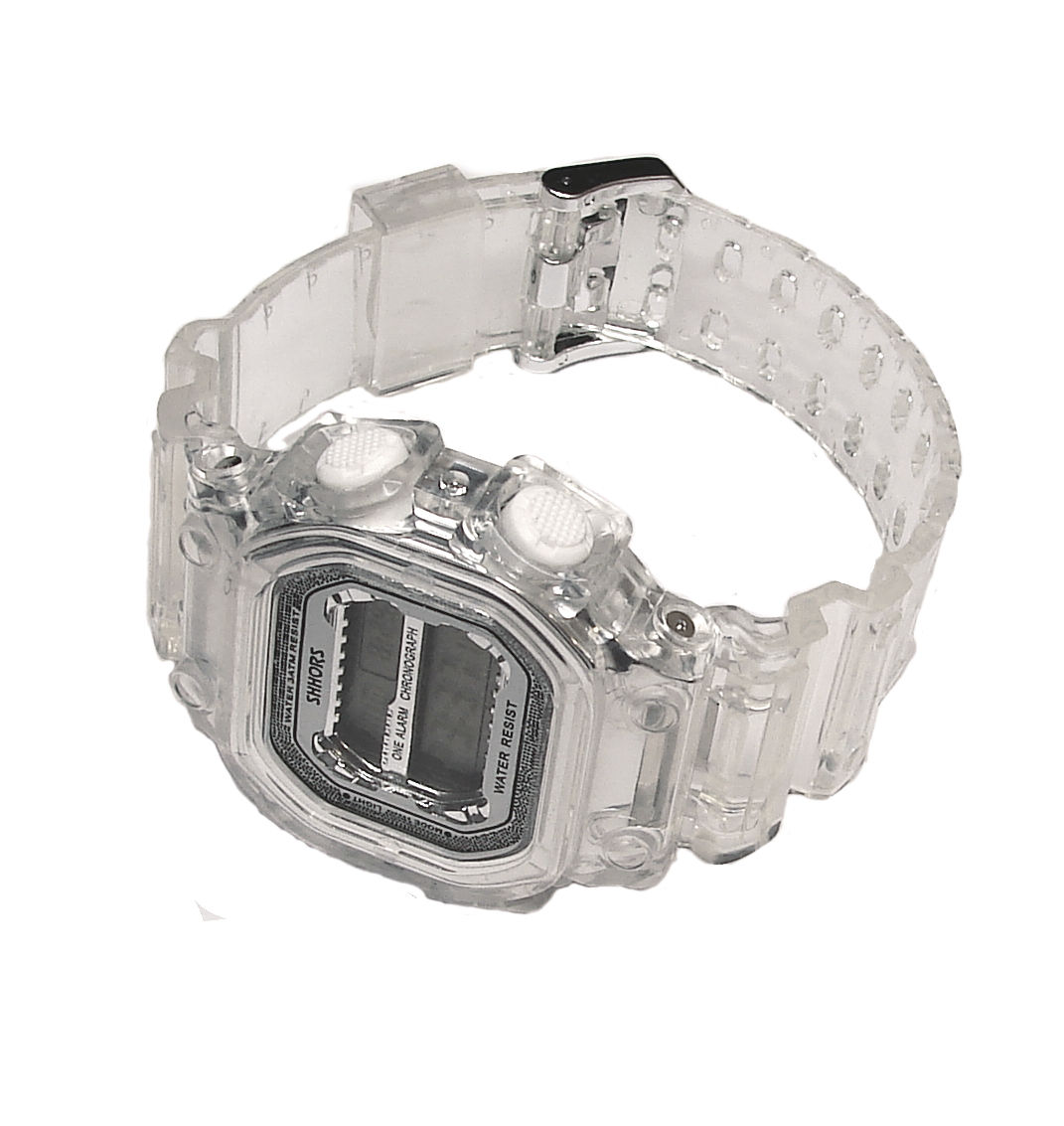 WWQ.105 - Unisex Ρολόι Σε Διάφανο Περίβλημα Και Λουράκι