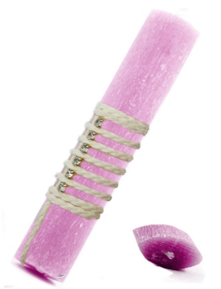 Μικρογραφία: 85.101 - Λαμπάδα Οβάλ Σαγρέ Με Κρύσταλλα 22cm