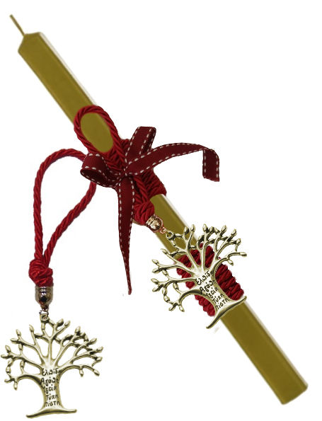 51.3011 - Λαμπάδα Πλακέ Με Portes Cles Δέντρο Ζωής 33cm