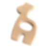 Giraffe All-Natural Wooden/Silicone Teethers and Clip