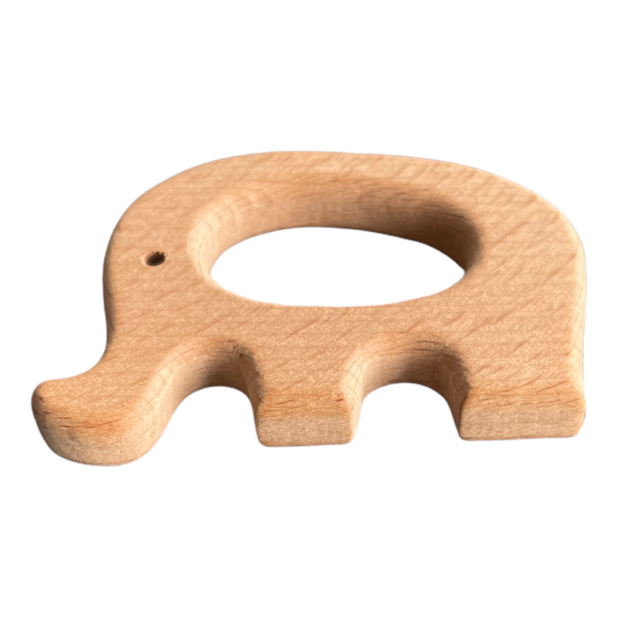 Elephant All-Natural Wooden/Silicone Teethers and Clip
