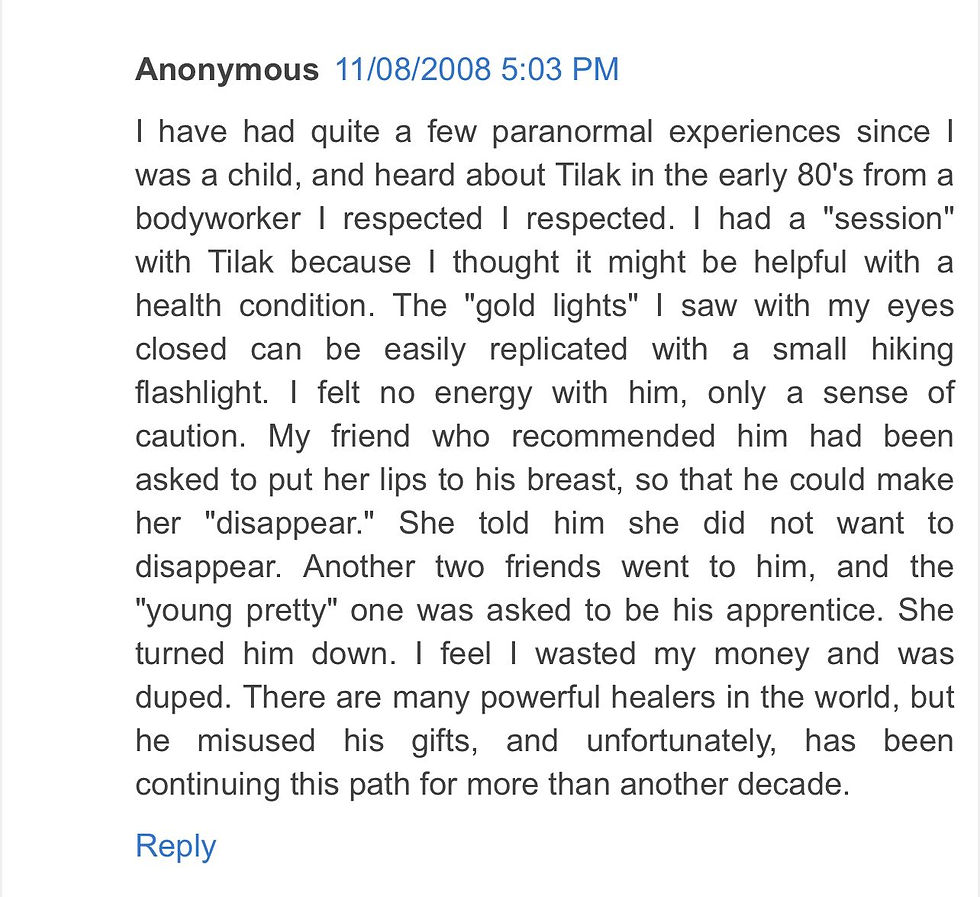 Tilak makes his students suck his breasts! 