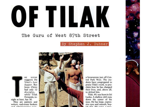 The Cult of Tilak Article by Stephen Dubner, New York Magazine