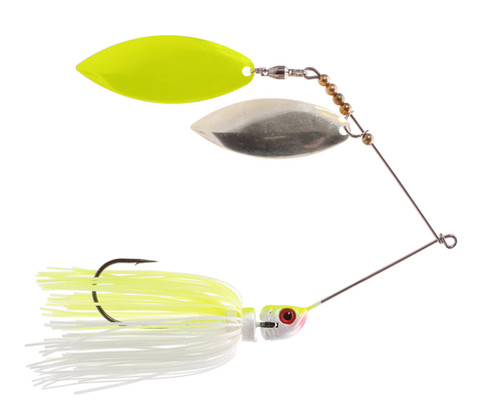 Big Bass Spinnerbait Dbl Willow - Char/White Ch/Ni