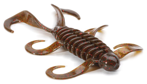 4.5" MegaBug Green Pumpkin Black & Red Flake