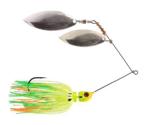 Big Bass Spinnerbait Dbl Willow - Fire Tiger Ni/Ni