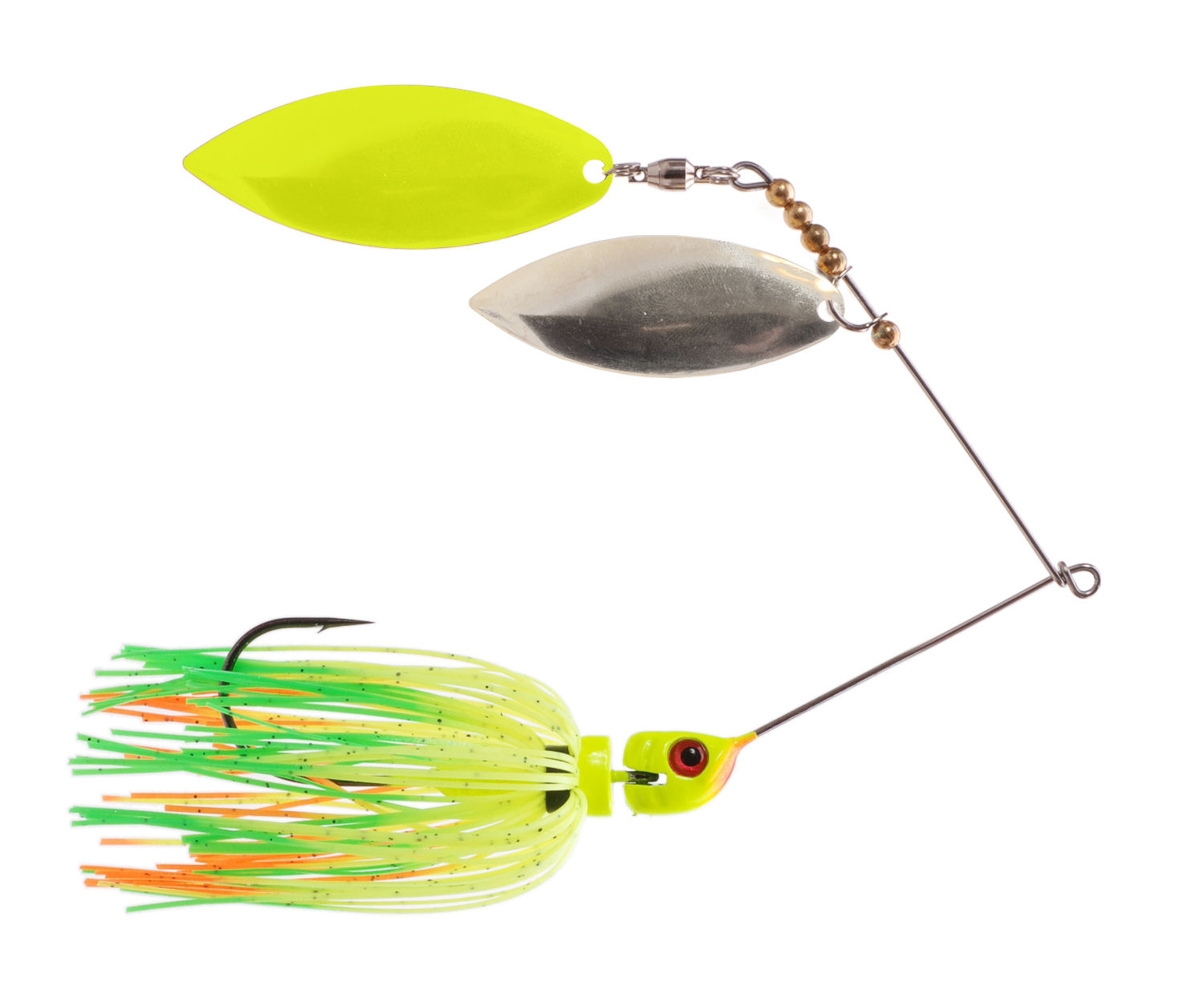 Big Bass Spinnerbait Dbl Willow - Fire Tiger Ch/Ni