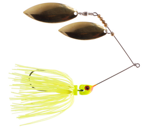 Big Bass Spinnerbait Dbl Willow - Chartreuse Br/Br