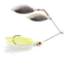 Big Bass Spinnerbait Dbl Willow - Char/White Ni/Ni