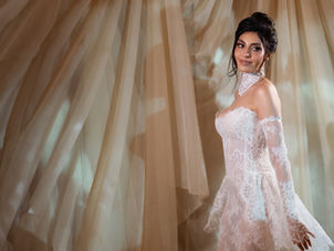 bride in her second look at reception