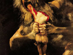 Representação da voracidade materna, pintada pintadas por Rubens (1577-1640) e Goya (1746-1828) na capa do Seminário 4, de Lacan.