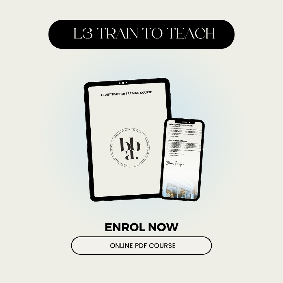 LEVEL 3 AET (PTLLS) TEACHER TRAINING COURSE