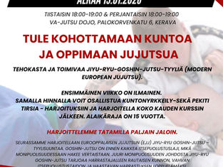 Jujutsun Peruskurssi alkaa 13.01.2026