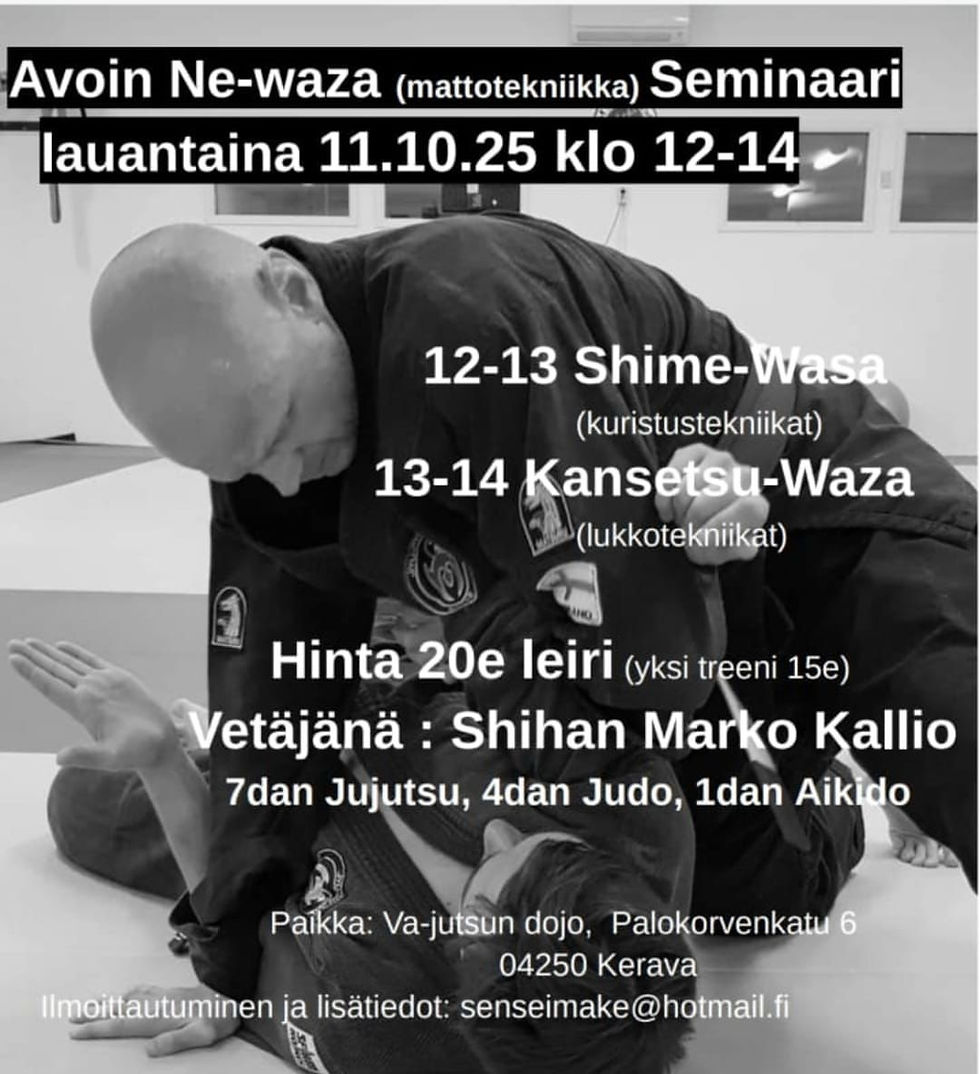 Avoin Ne-Waza Seminaari 11.10.2025