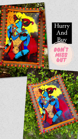Thumbnail: Stick on Shiva Painting (Super Vibrant)