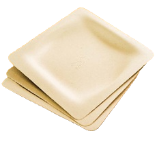 7 inch Fiber Square Plates No PFAS