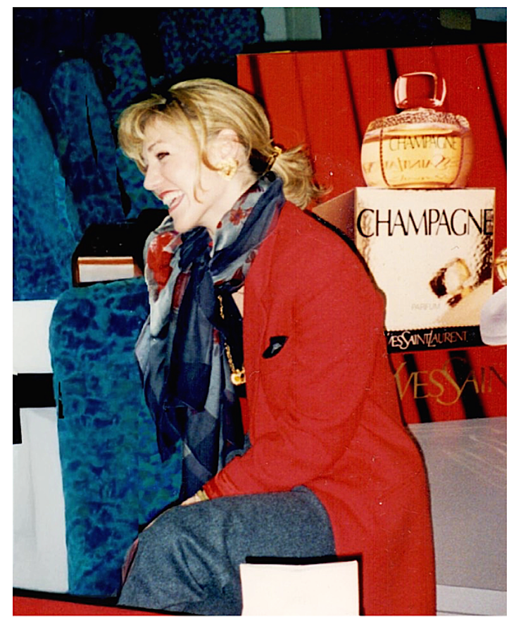 at a YSL perfume launch in Paris, circa 1994