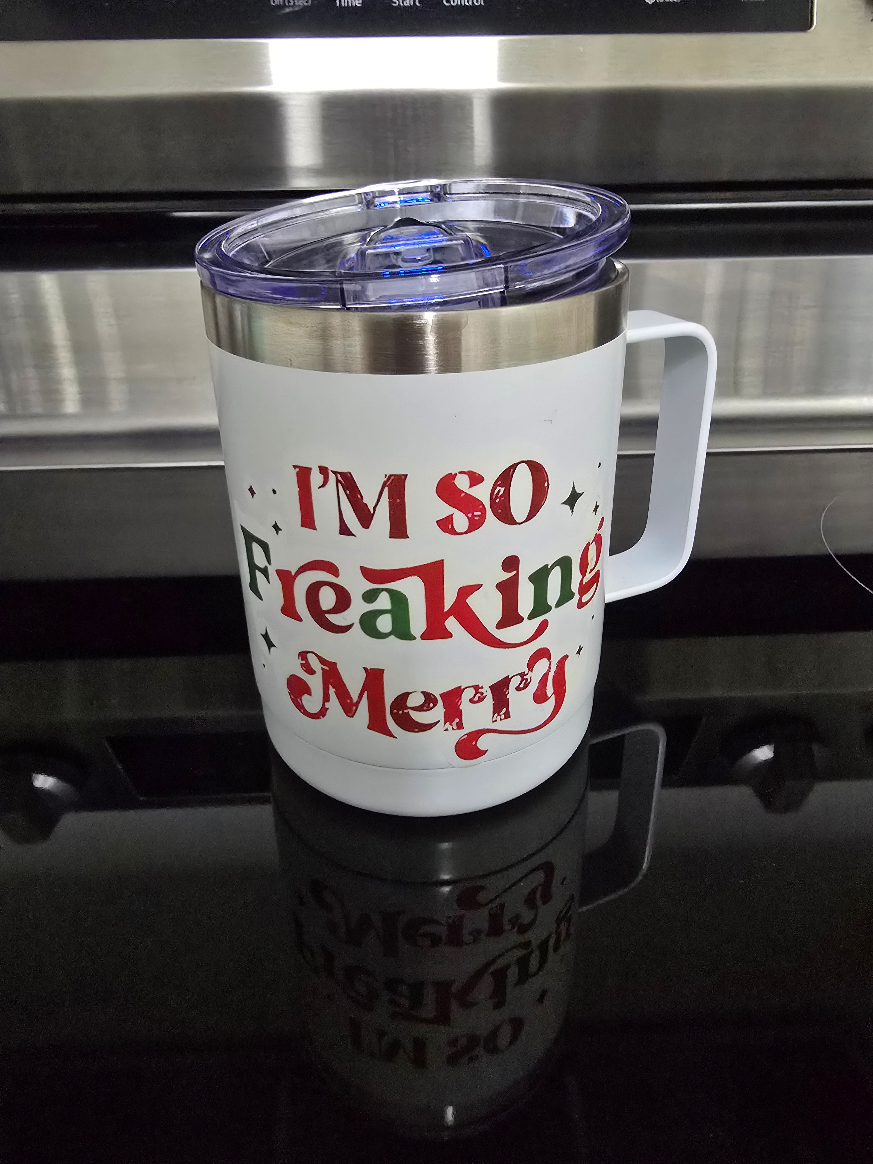 Freaking Merry Holiday Tumbler