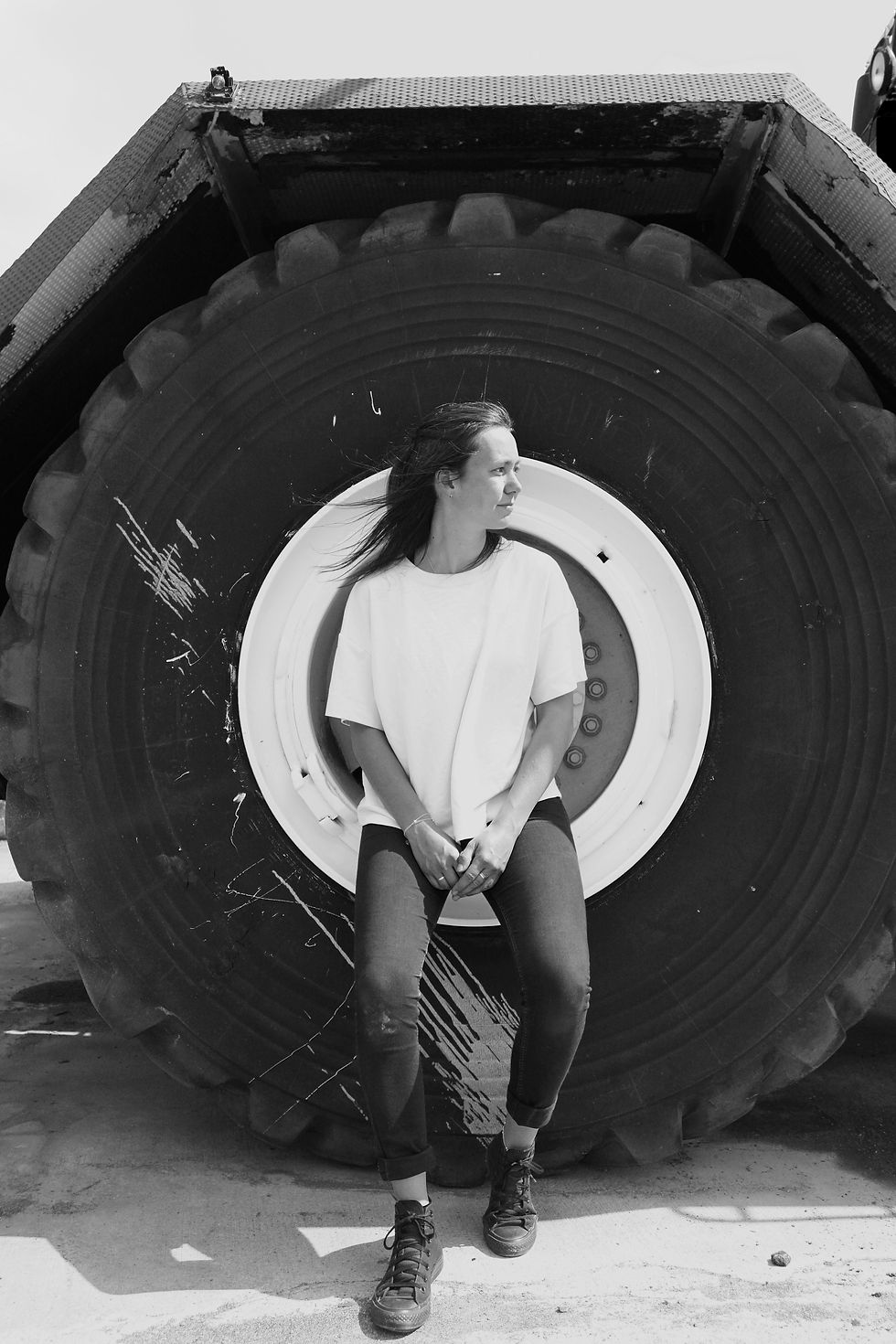 Black and White Tyre