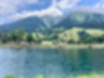 Mountain lake in the Davos Klosters region