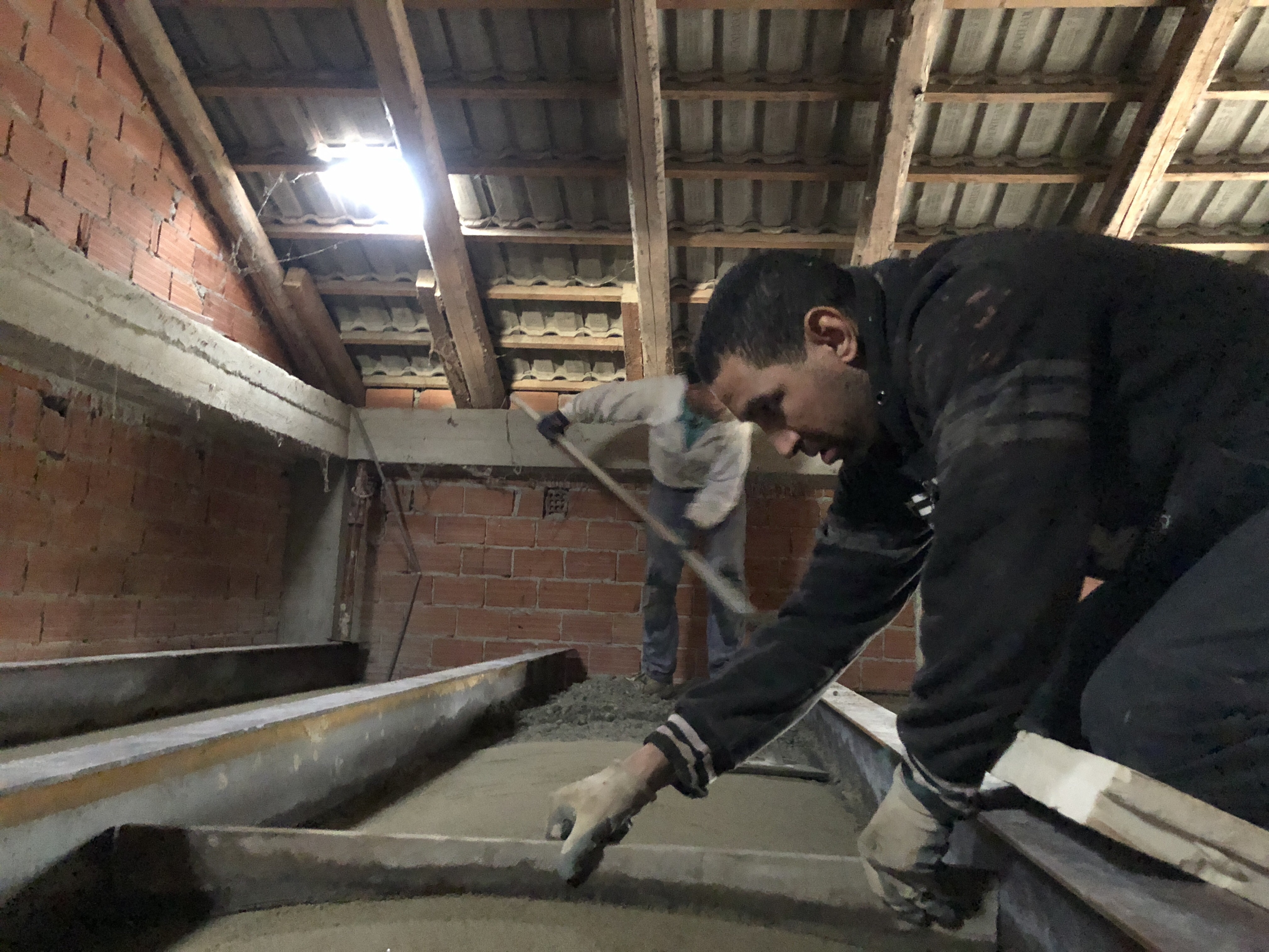 Our First Floor Is Set In Stone And Brick