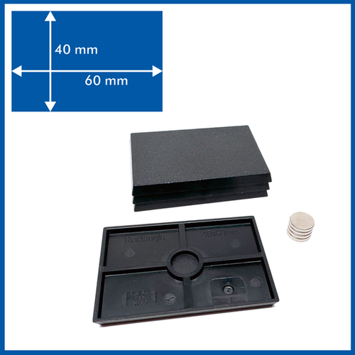 Rectangle - 40mm x 60mm Base - 4 pack w/ included Magnets | Cobalt Keep