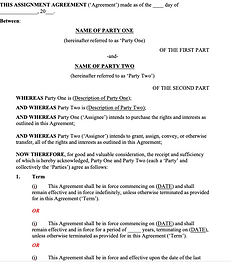 Assignment Agreement (Copyright) - No lo