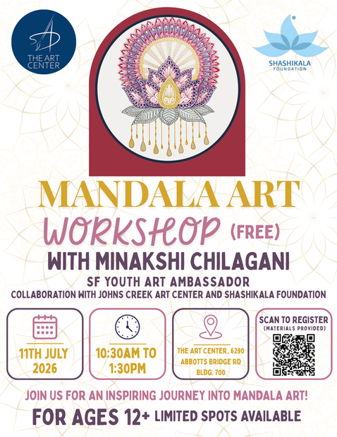 Free mandala art workshop with Minakshi Chilagani, SF Youth Art Ambassador in collaboration with The Art Center and Shashikala Foundation