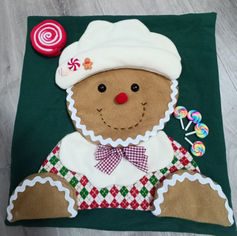 Adorno de Cojín de Galleta de Jengibre