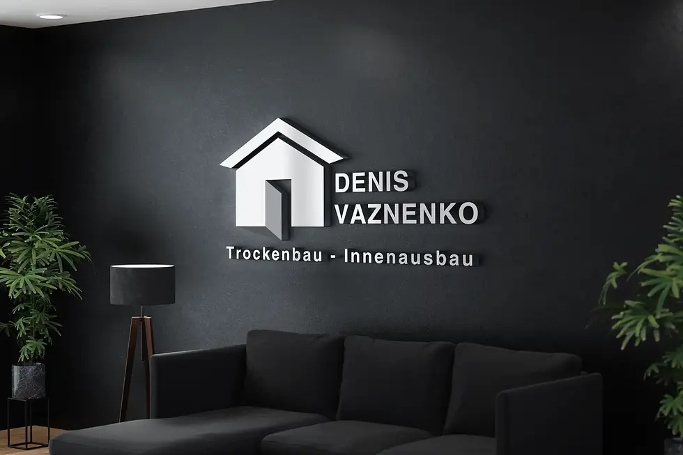 Denis Vaznenko Logo an der Wand