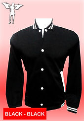 Digital Printing, Silkscreen Printing, Embroidery, Black Black Baseball Jacket, Black Black Fleece Varsity Jacket