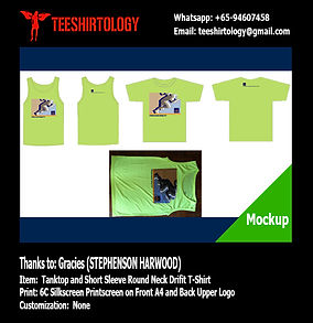 Stephenson Harwood Screenprinted Green Drifit Tanktop and T-Shirt