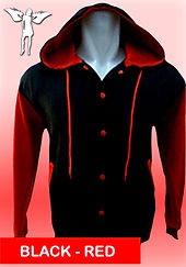 Digital Printing, Silkscreen Printing, Embroidery, Red Black Hooded Baseball Jacket, Red Black Fleece Hooded Varsity Jacket