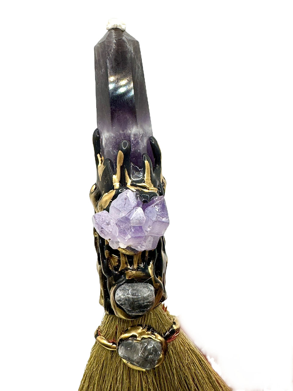 Thumbnail: Amethyst Crystals Altar Broom 7-8