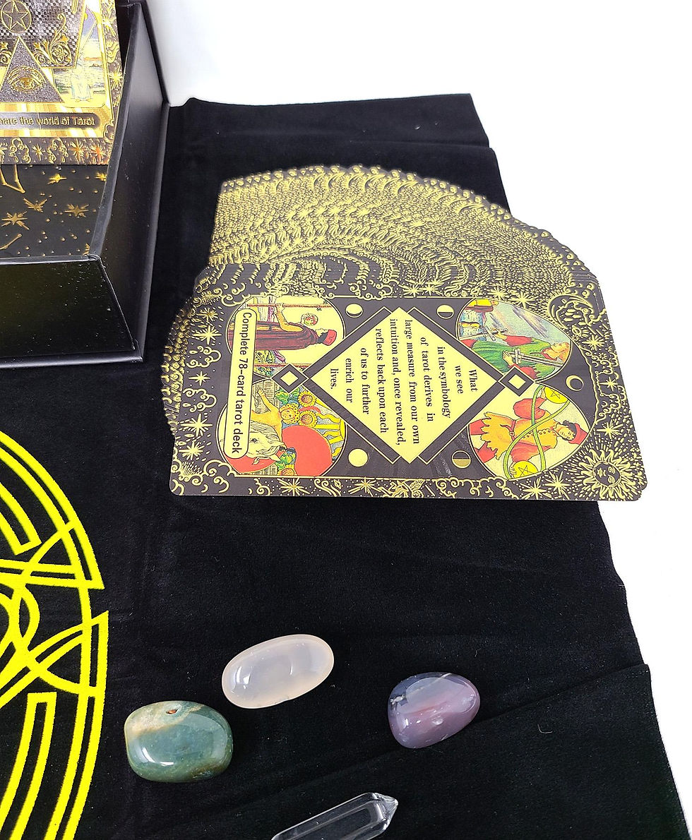 Thumbnail: Rider-Waite Black Gold Foil Tarot Card Box Gift Set