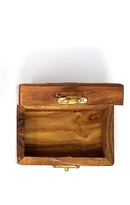 Thumbnail: Brass Cross Inlaid Wooden Box