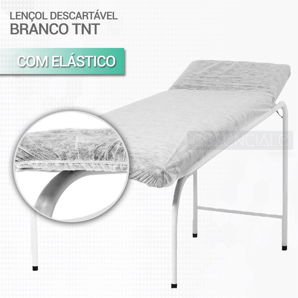 Lençol Descartável com Elástico pct c/5unid