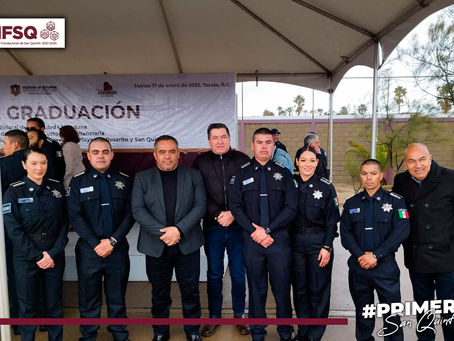 Egresan cinco cadetes de San Quintín del Centro de Formación y Capacitación Policial.