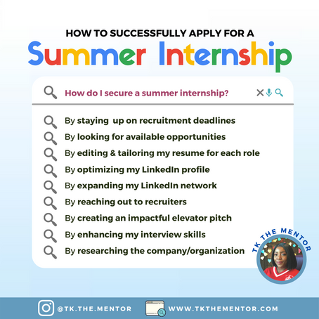 How to Successfully Apply for a Summer Internship