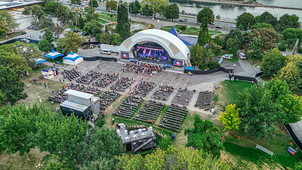 concert stage aerial view