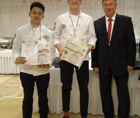 Střední škola společného stravování, Ostrava-Hrabůvka, CZ 1. miesto v kategórií Kuchár - Dalibor Solana, Luong Anh Tuan