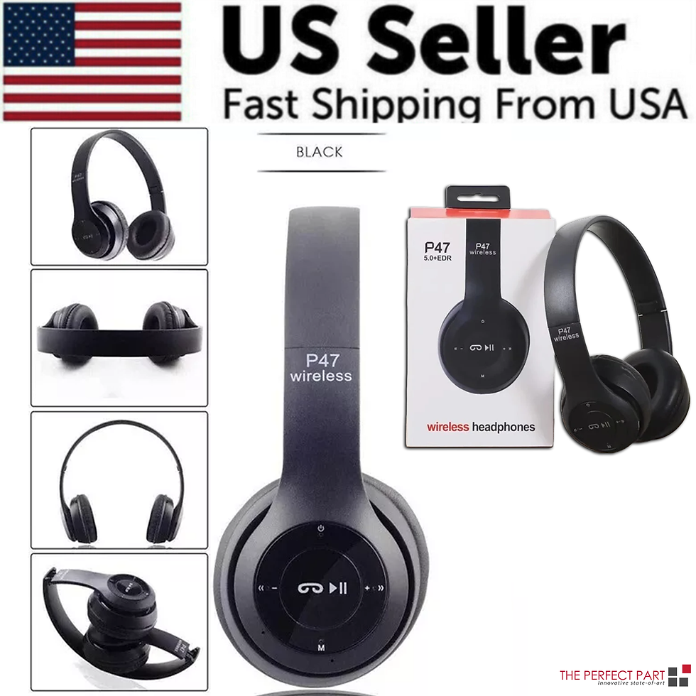 Thumbnail: Wireless Bluetooth 5.0 Headphones Headset Over-Ear FM Radio MIC Foldable TF Card