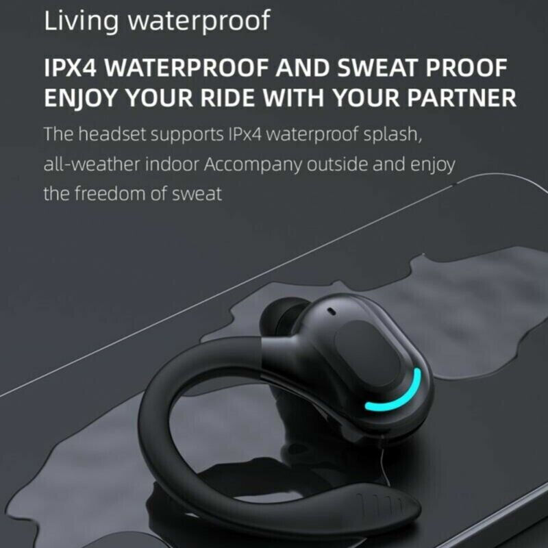 Thumbnail: New Bluetooth 5.1 Headset Wireless Earbuds Earphones Stereo Headphones Ear Hook