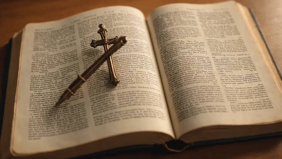 Close-up view of a Bible opened to a prayer page