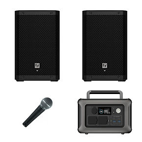 Speakers Lighting Mixer & Microphone 
